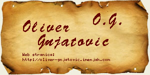 Oliver Gnjatović vizit kartica